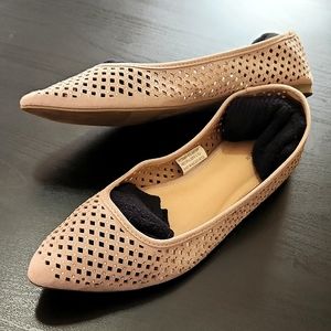 Women's Light Pink/Rose Gold Time & Tru Flats 8 1/2